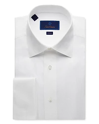 David Donahue Dobby Weave French Cuff Trim Fit Formal Shirt