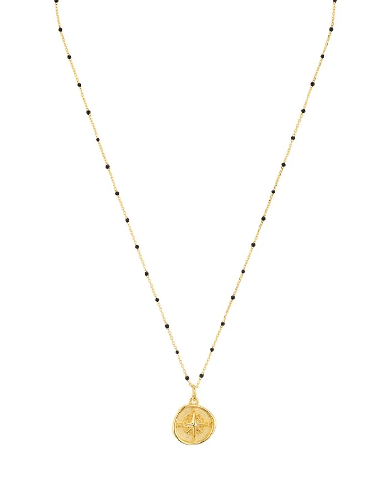 North Star Pendant Necklace in 18K Gold-Plated Sterling Silver, 16"-18"