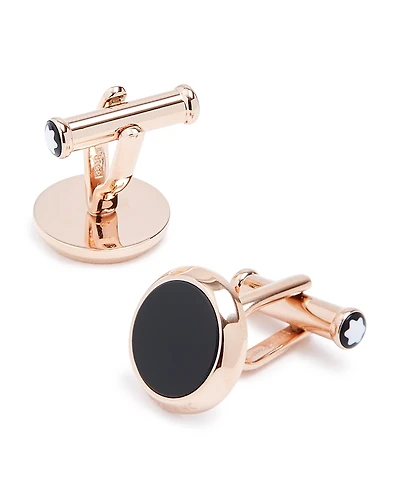 Montblanc Meisterstuck Onyx Round Cufflinks