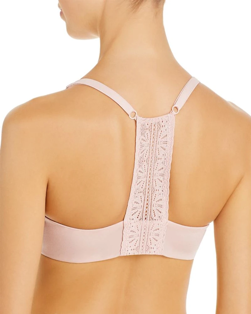 Future Foundation Lace-Racerback Front-Close Contour Bra