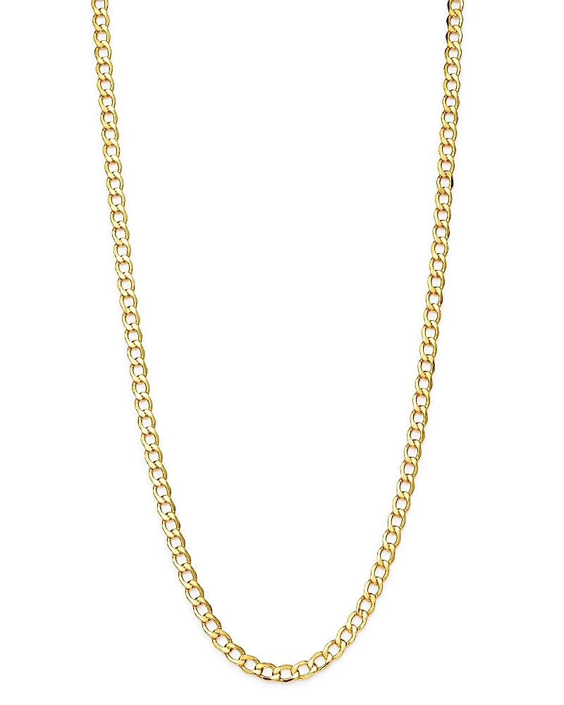 Bloomingdale's Fine Collection 14K Yellow Gold Solid Curb Chain Necklace, 20