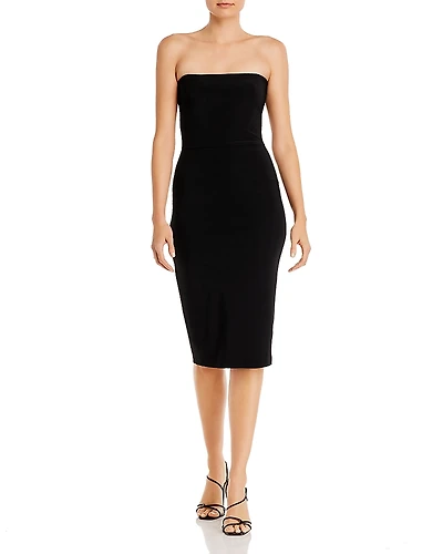Norma Kamali Strapless Midi Dress