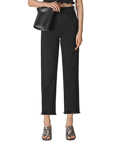 Whistles High-Waist Barrel-Leg Cotton Jeans