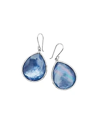 Ippolita Sterling Silver Rock Candy Mother-of-Pearl & Lapis Doublet Teardrop Earrings