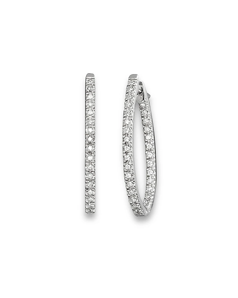 Inside Out Diamond Hoop Earrings