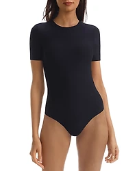 Commando Butter Short Sleeve Thong Bodysuit