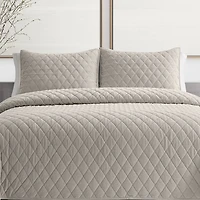 Diamond Velvet Quilt Set, King