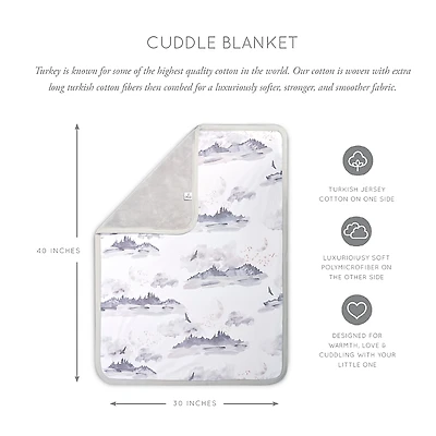 Oilo Studio Misty Mountain Jersey Cuddle Blanket