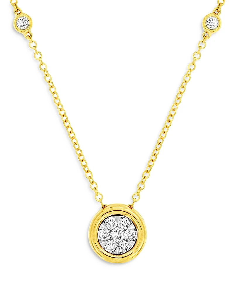 Bloomingdale's Fine Collection Diamond Station Pendant Necklace