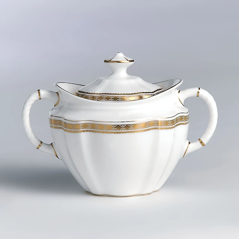 Royal Crown Derby Carlton Gold Covered Sugar Bowl