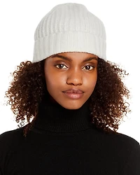 C by Bloomingdale's Ribbed Knit Cuff Cashmere Hat - Exclusive