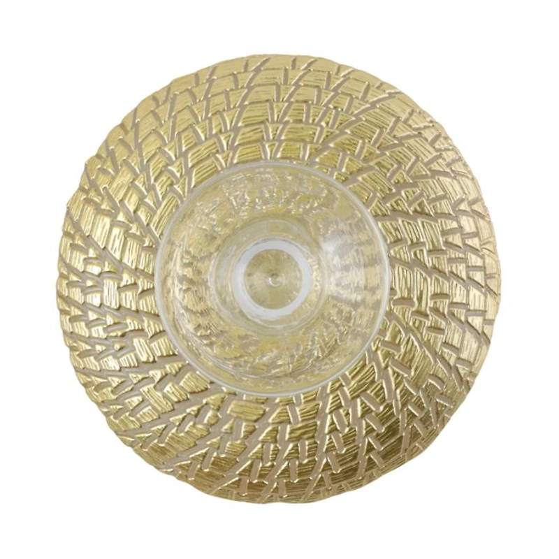 Rufolo Glass Gold Crocodile Small Cake Stand