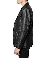 Valfried Crinkle Leather Jacket