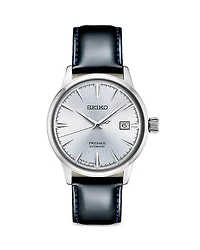 Seiko Presage Watch with Leather Strap, 40.5mm