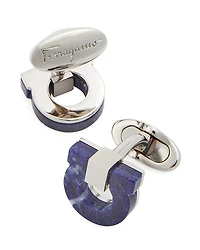 Salvatore Ferragamo Men's Limestone Gancini Cuff Links