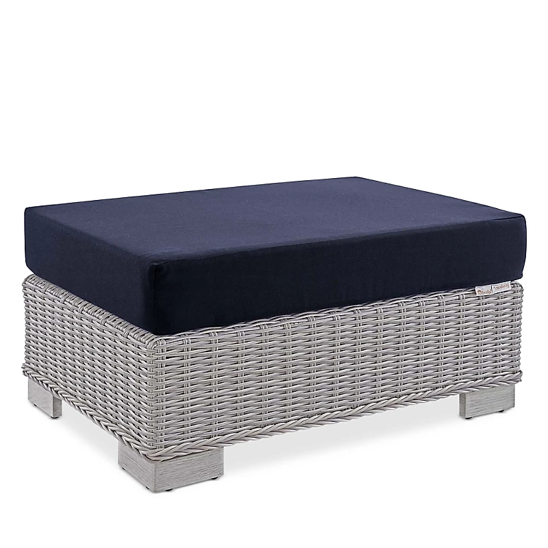 Modway Conway Sunbrella Outdoor Patio Wicker Rattan Ottoman