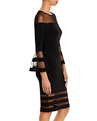 Bell-Sleeve Illusion Dress - Exclusive