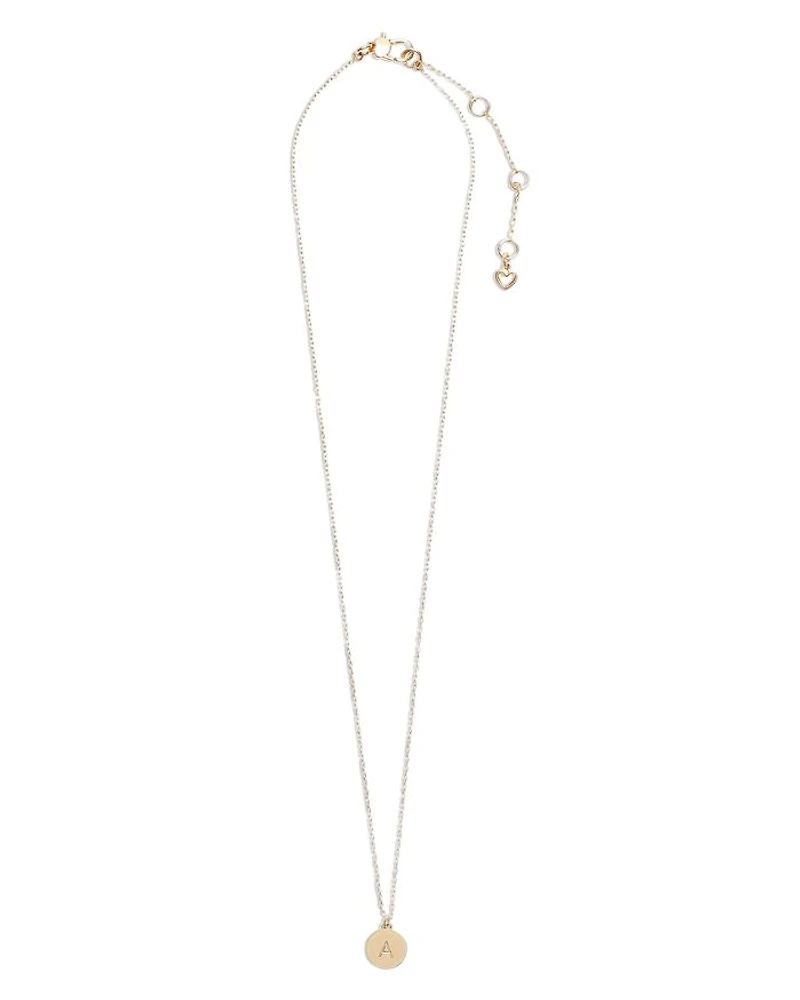 Mini Initial Pendant Necklace, 17"-20"