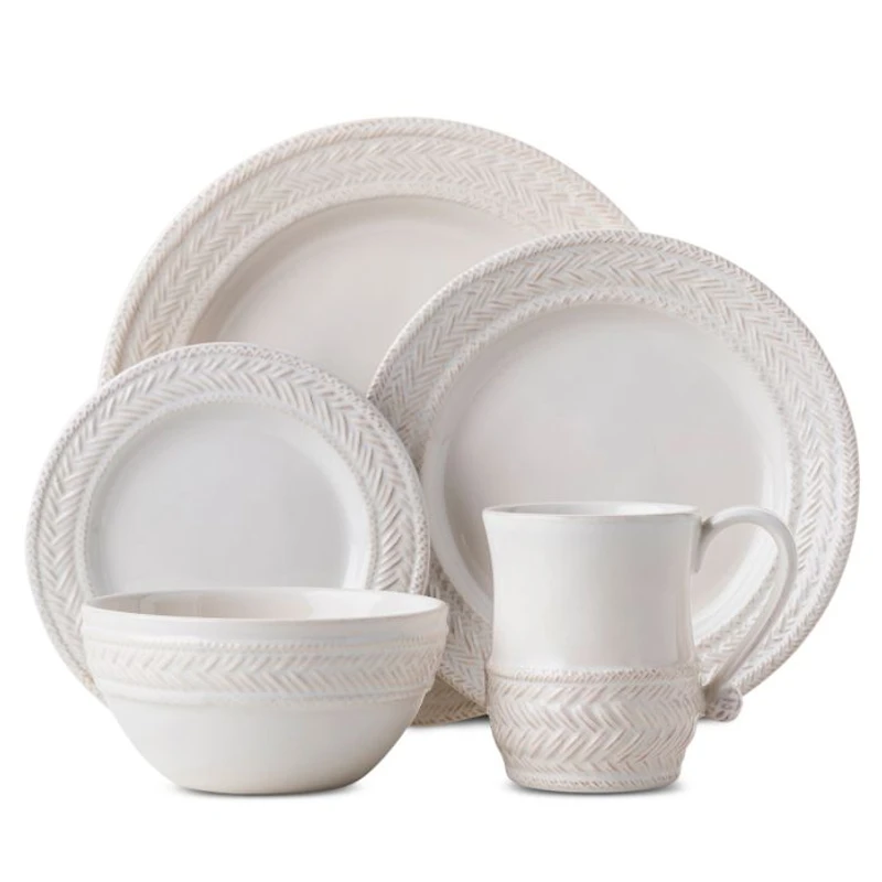 Le Panier Whitewash 5 Pc Place Setting