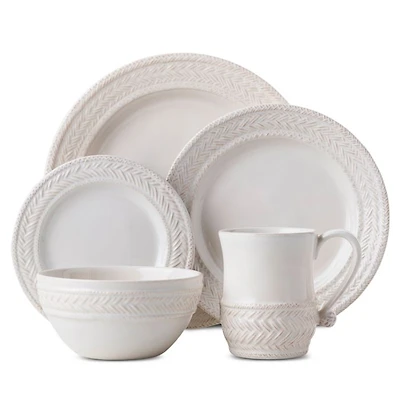 Le Panier Whitewash 5 Pc Place Setting