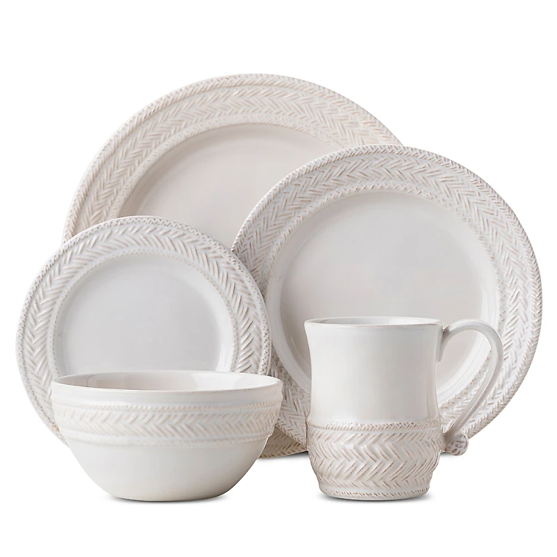 Juliska Le Panier Whitewash 5 Pc Place Setting