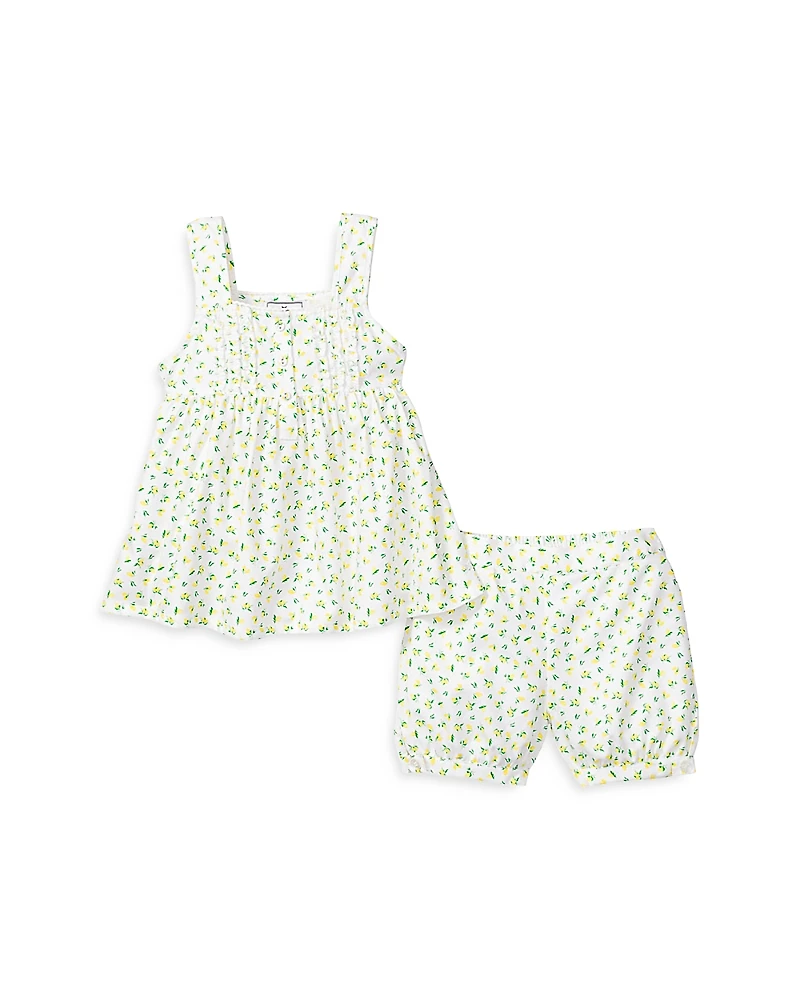 Petite Plume Girls' Citron Charlotte Sleep Shorts Set - Baby, Little Kid, Big Kid