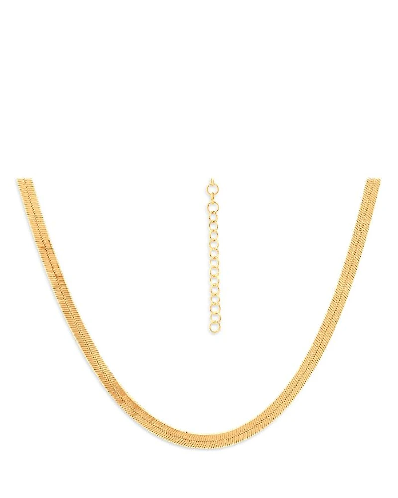 Herringbone Chain Necklace, 16
