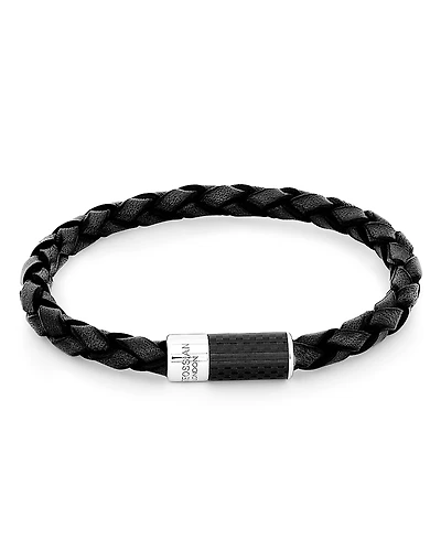 Tateossian Braided Leather Bracelet