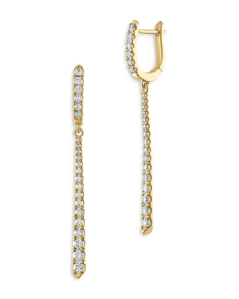 Bloomingdale's Fine Collection Diamond Huggie Drop Earrings