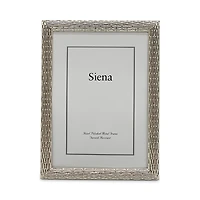 Siena Silver Weave 5 x 7 Picture Frame