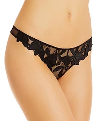 Fleur du Mal Lily Embroidered Hipster Thong