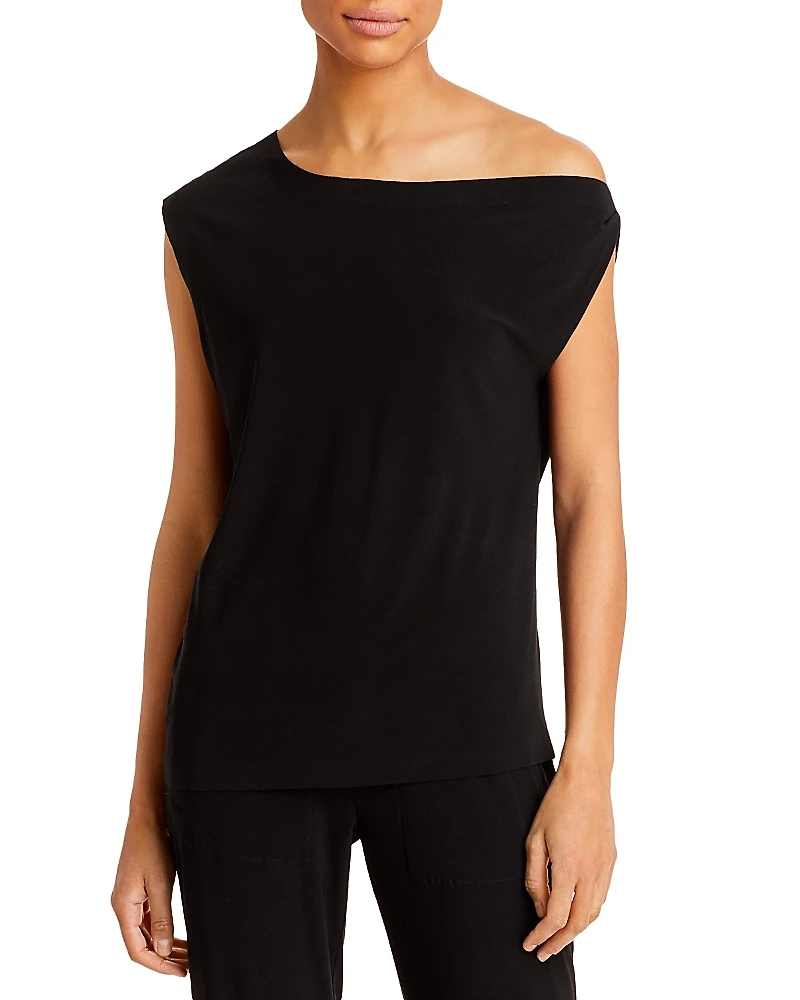 Norma Kamali Drop Shoulder Asymmetric Top