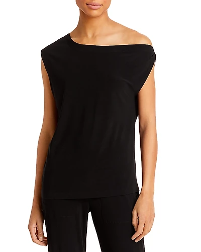 Norma Kamali Drop Shoulder Asymmetric Top