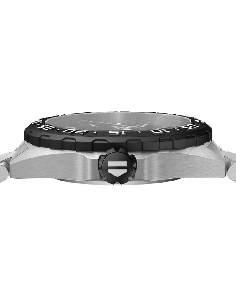 Formula 1 Quartz Men's Black Steel Watch, 41mm