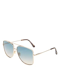 Tom Ford Reggie Brow Bar Aviator Sunglasses, 61mm