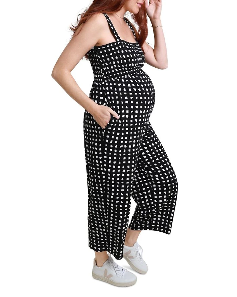 Maternity Smocked Jumpsuit