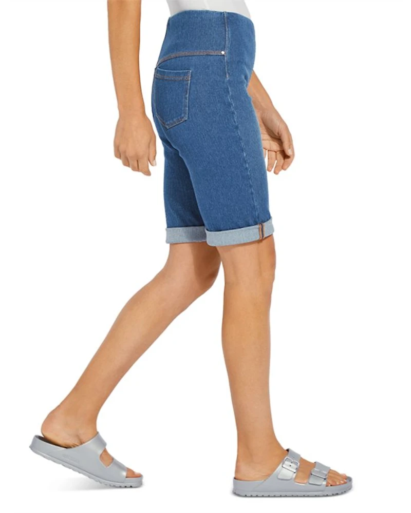 Cuffed Denim Shorts