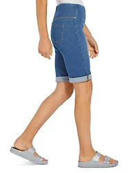 Cuffed Denim Shorts