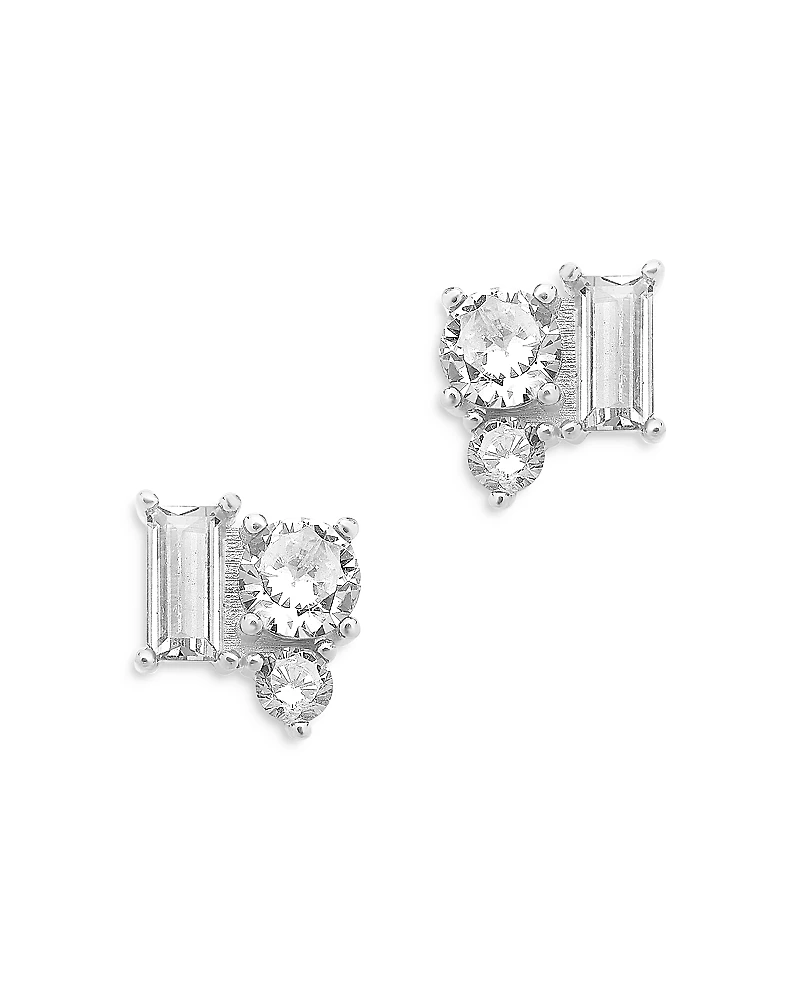 Sterling Forever Cluster Stud Earrings