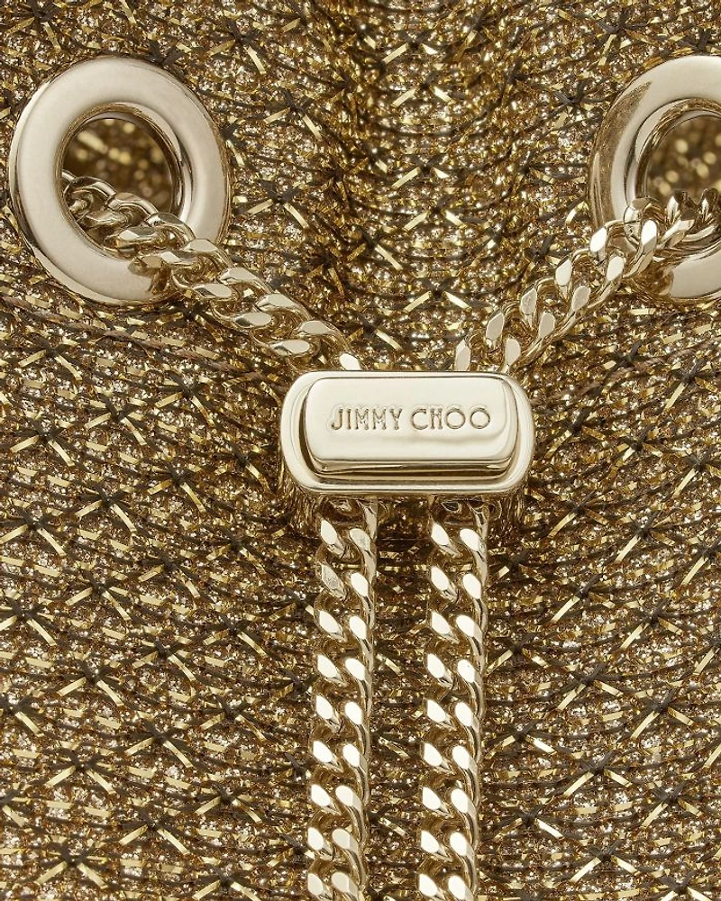 Bon Ring Handle Metallic Bucket Bag