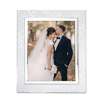 Lenox Silver Peony Frame, 8 x 10