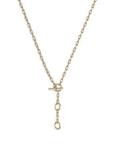 David Yurman 18K Yellow Gold Dy Madison Three Ring Chain Necklace
