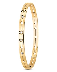 18K Yellow Gold Pulse Diamond Bangle Bracelet