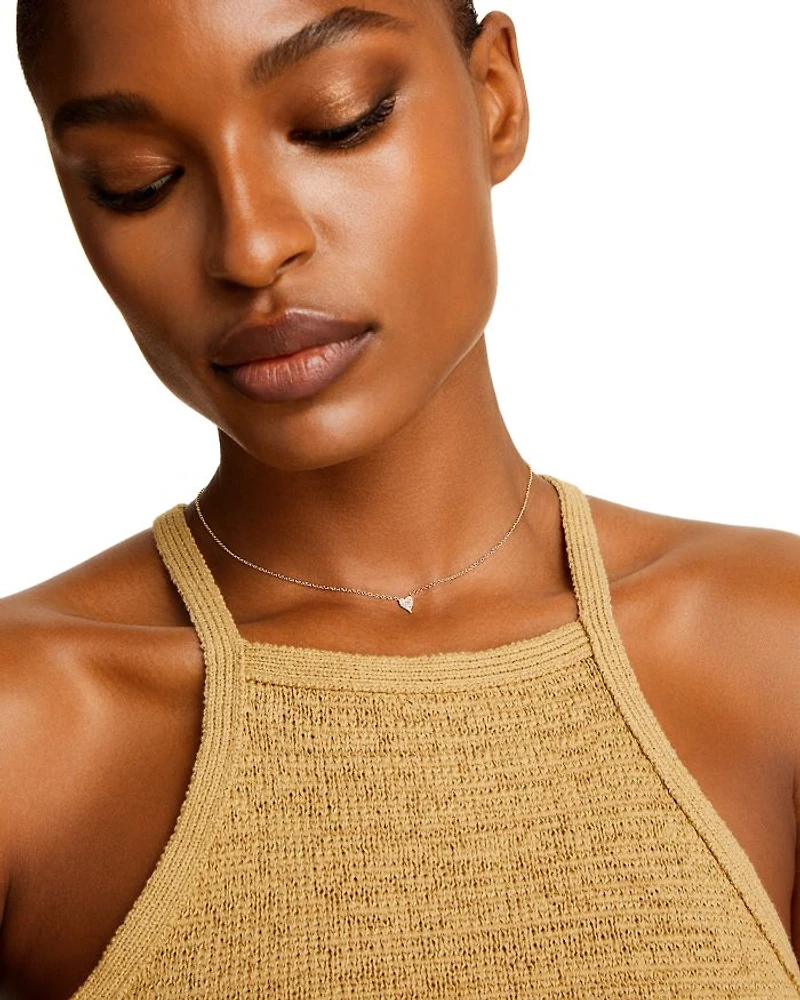 14K Yellow Gold Diamond Heart Pendant Necklace - Exclusive