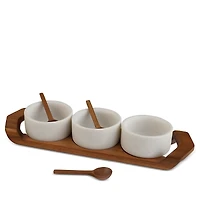 Nambe Chevron Condiment Tray Set