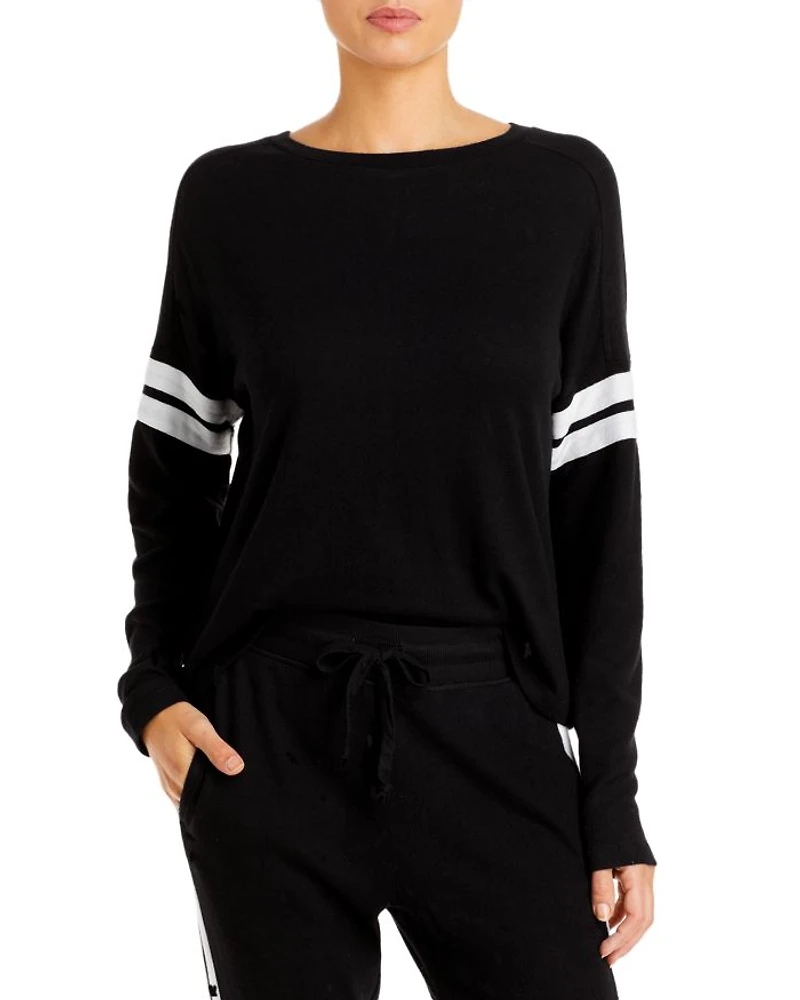 Stripe Sleeve Knit Sweatshirt - Exclusive