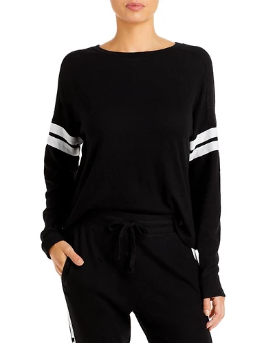 Stripe Sleeve Knit Sweatshirt - Exclusive