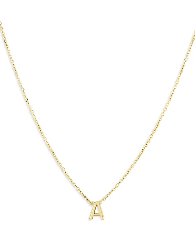 Moon & Meadow 14K Yellow Gold Initial Pendant Necklace