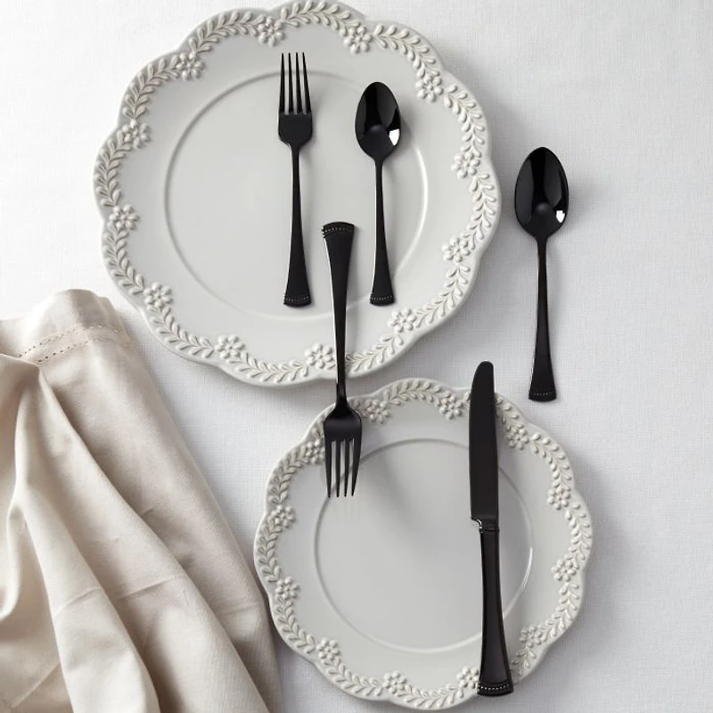 Portola 20-Piece Black Mirror Flatware Set