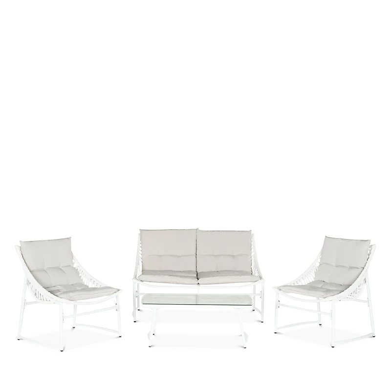 Safavieh Berkane 4 Piece Outdoor Living Set